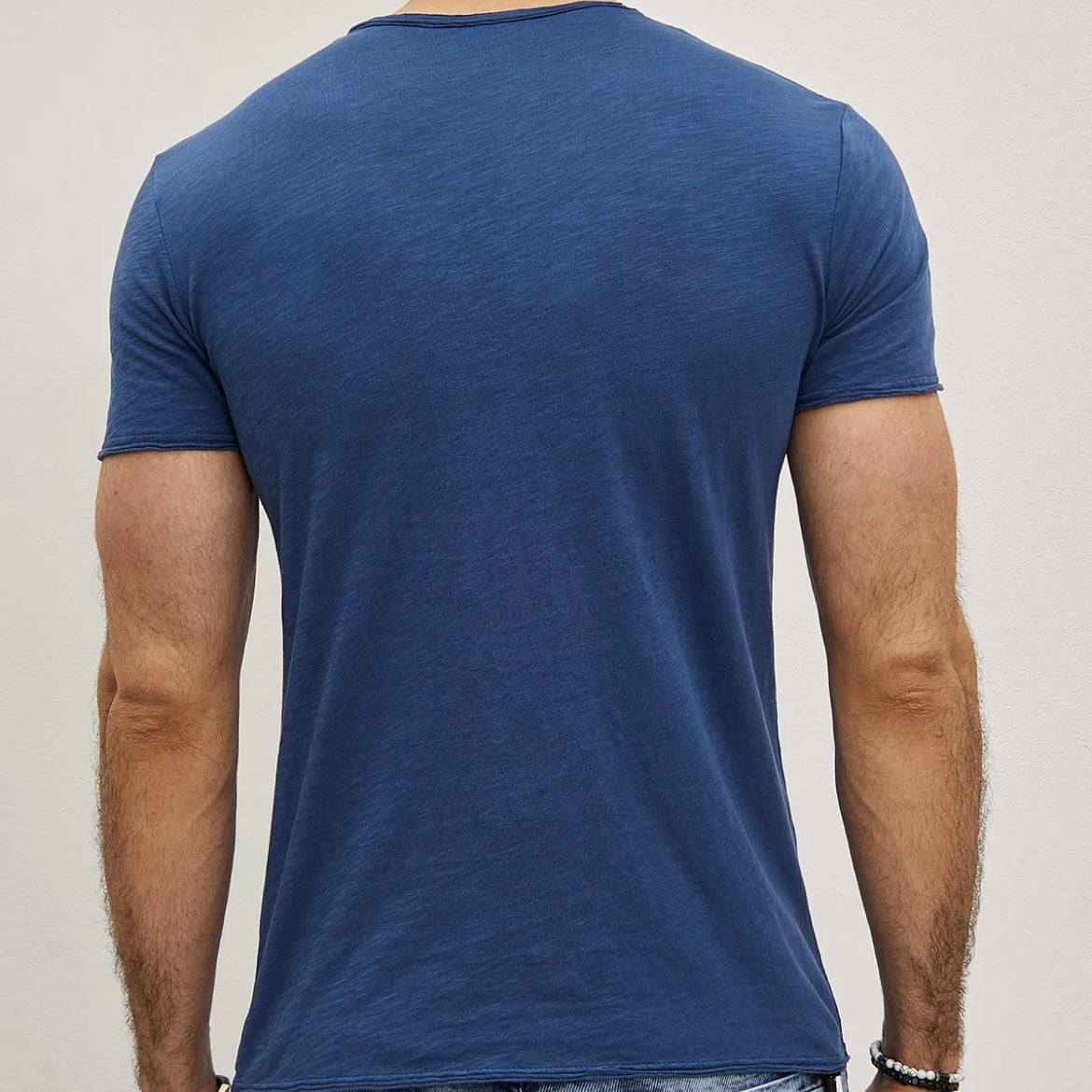 T-shirt Y.Two Col V F037 Jeans Blue