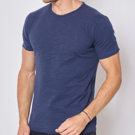 T-shirt Y.Two Col Rond F038 Dark navy