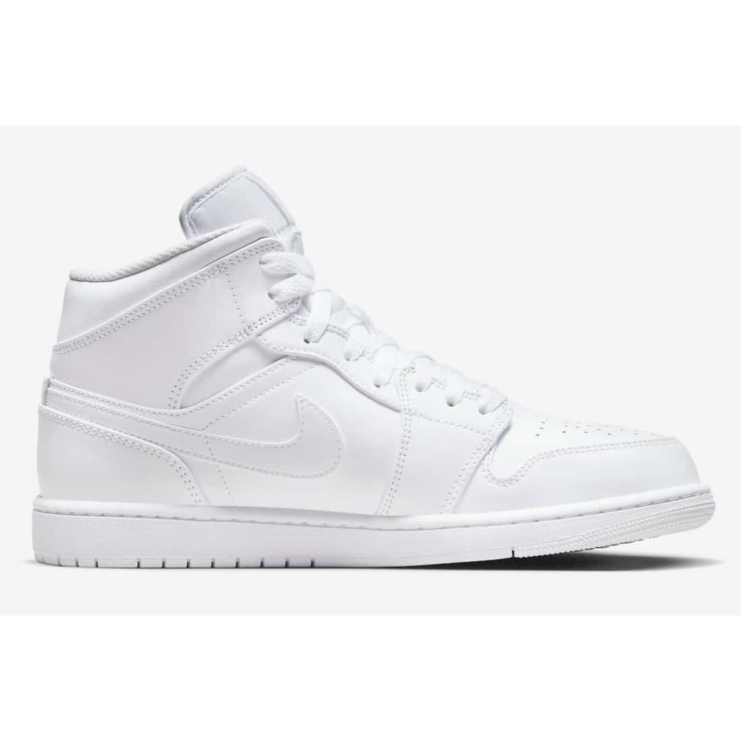 Air Jordan 1 Mid Triple White - jordan mid triple white -