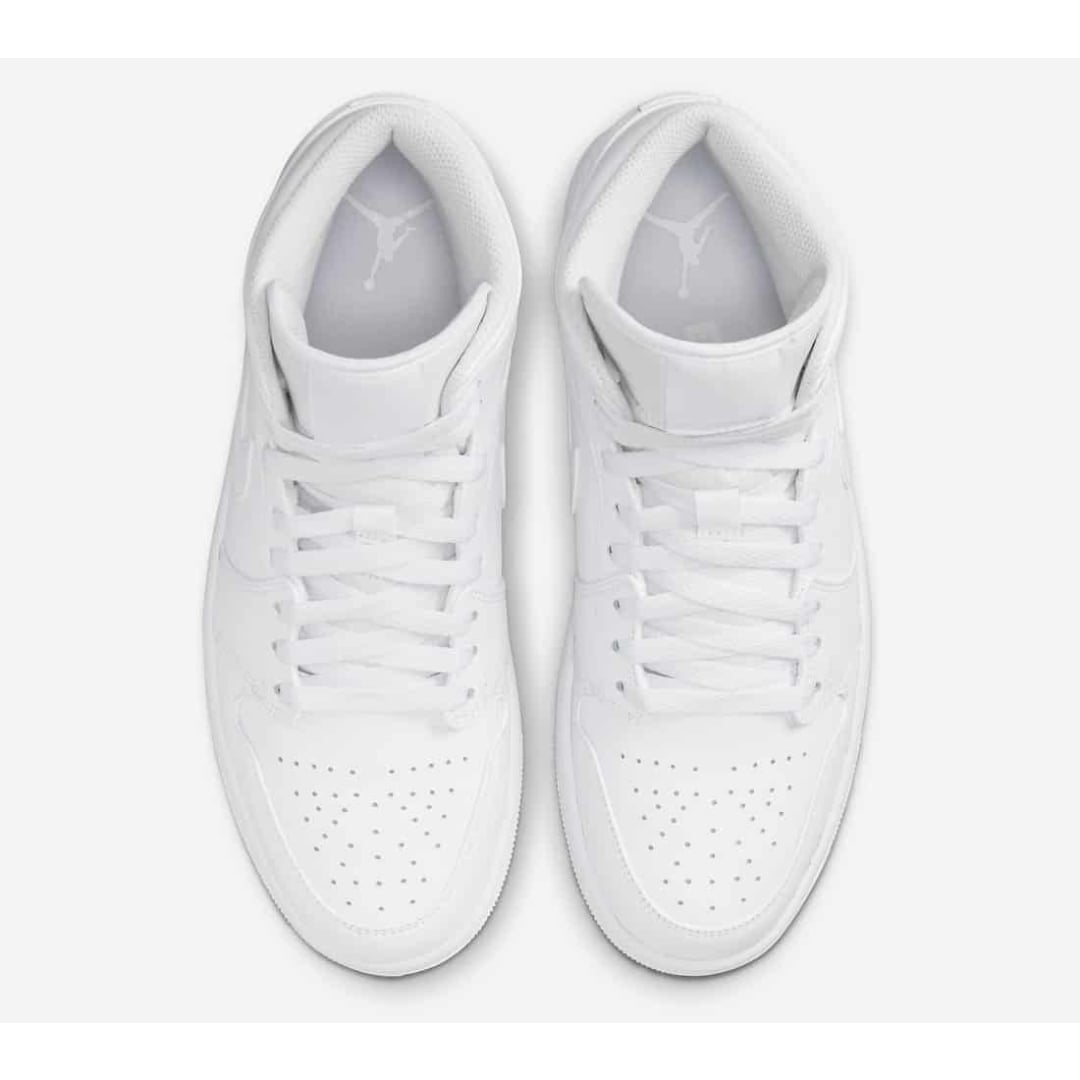 Air Jordan 1 Mid Triple White - jordan mid triple white -