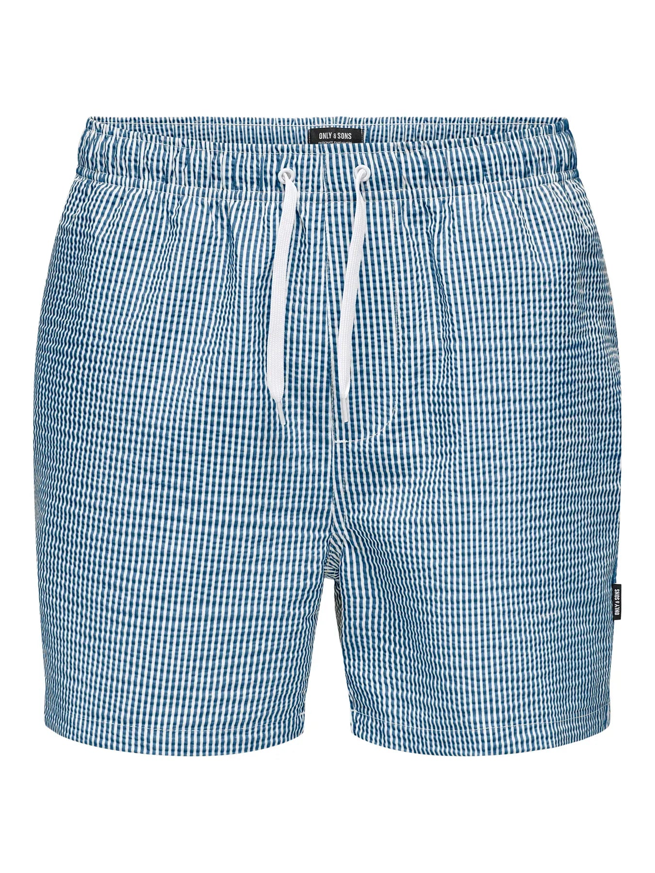 Short de Bain Only & Sons Onsted Swim Seersucker 1841 Quiet Harbor