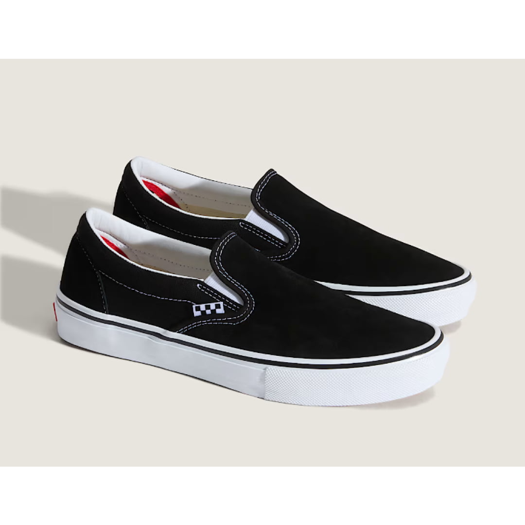 Basket VANS Skate Slip On Black White Vans on Insidshop.com