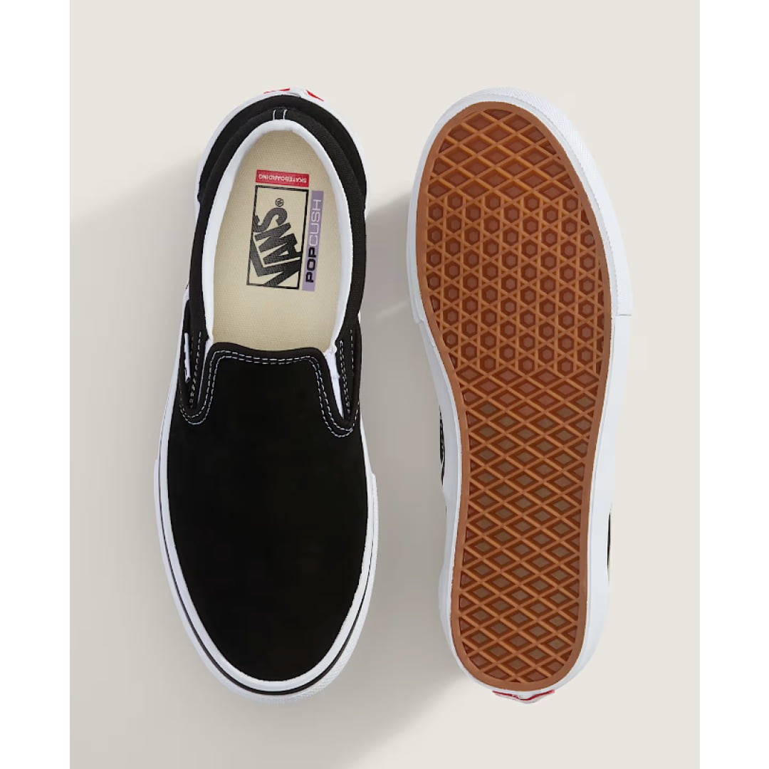 Basket VANS Skate Slip On Black White Vans on Insidshop.com