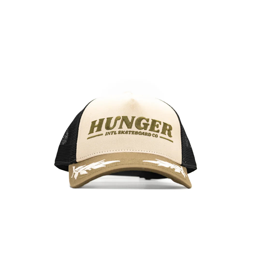 Casquette HUNGER Trucker Antique White / Kaki - Unique