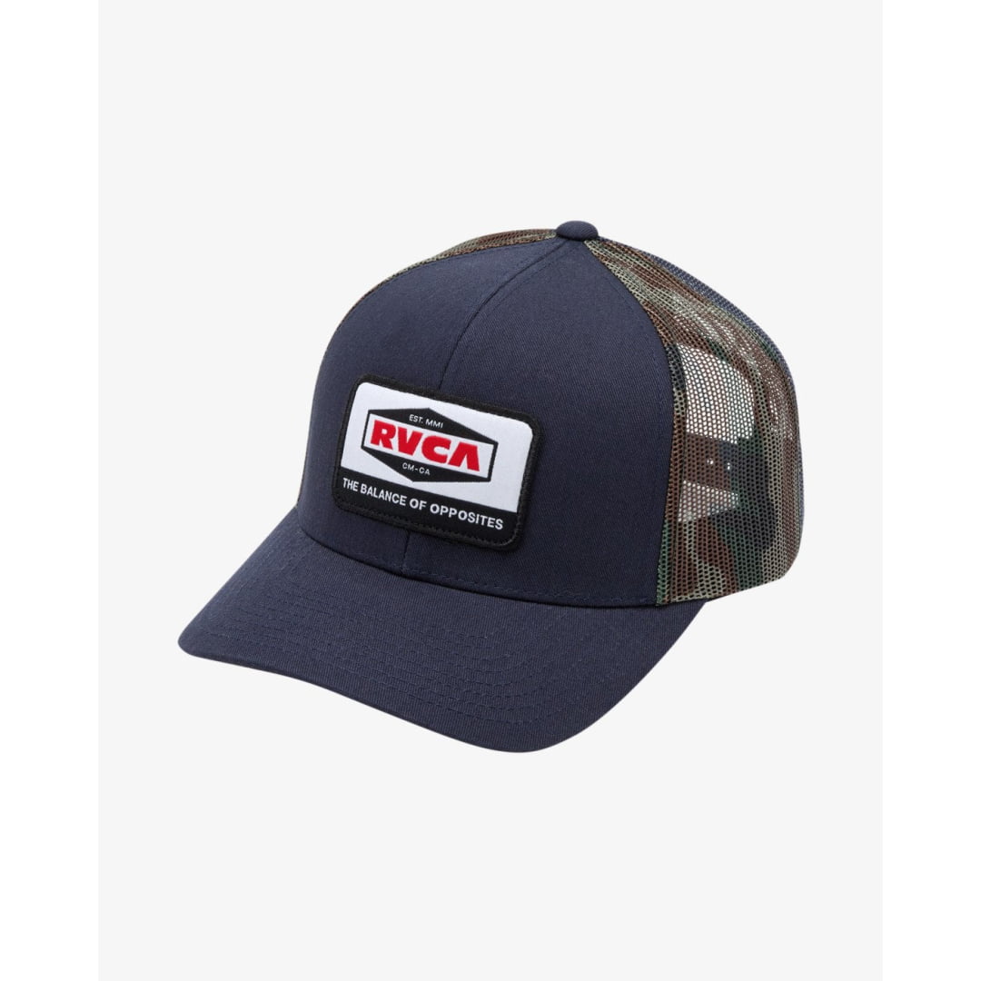 Casquette RVCA Mission 2 Trucker Garage Blue - Unique
