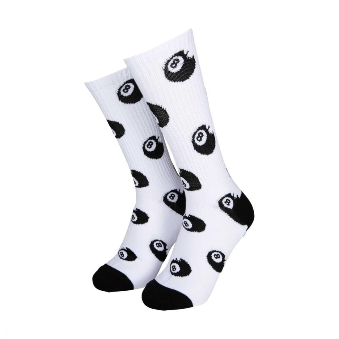 Chaussette Santa Cruz Winkowski Eight Ballr White & Black