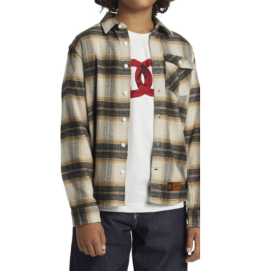 Chemise DCShoes Kids Marshal Flannel Silver Lining Plaid