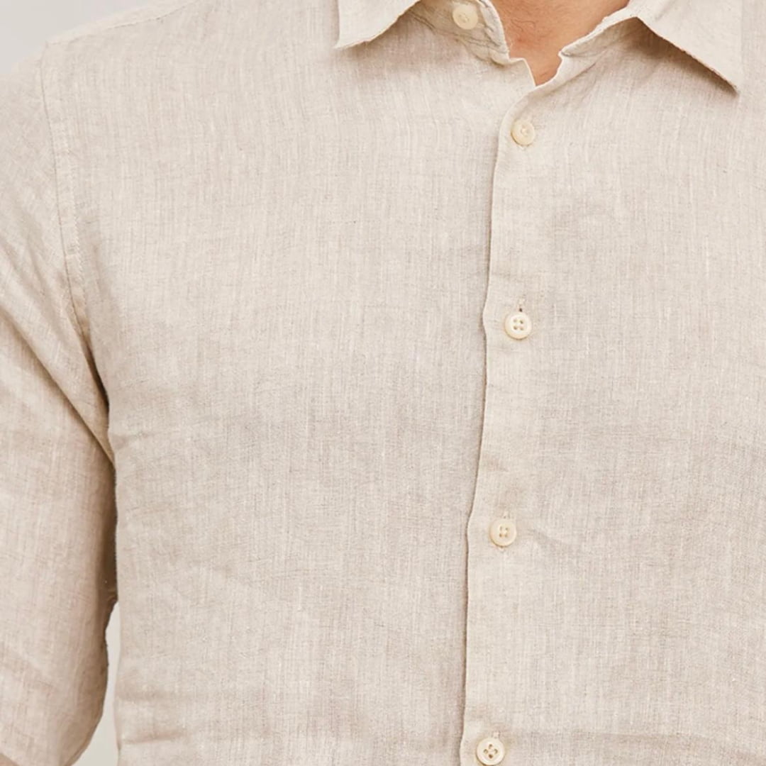 Chemise en Lin Noos Beige - Insidshop.com