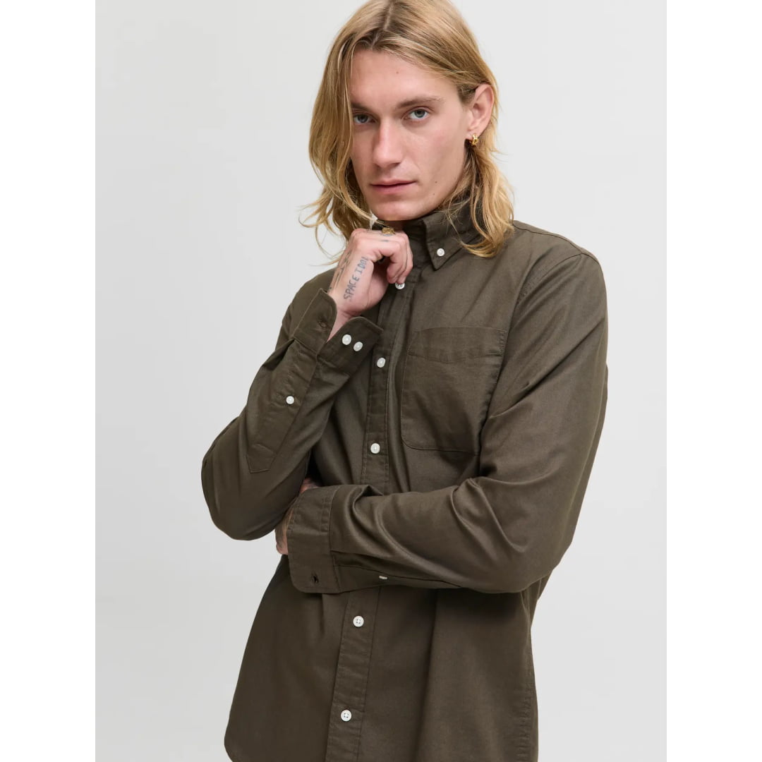 Chemise Jack & Jones JPRBLUBROOK Oxford Slim Fit Black