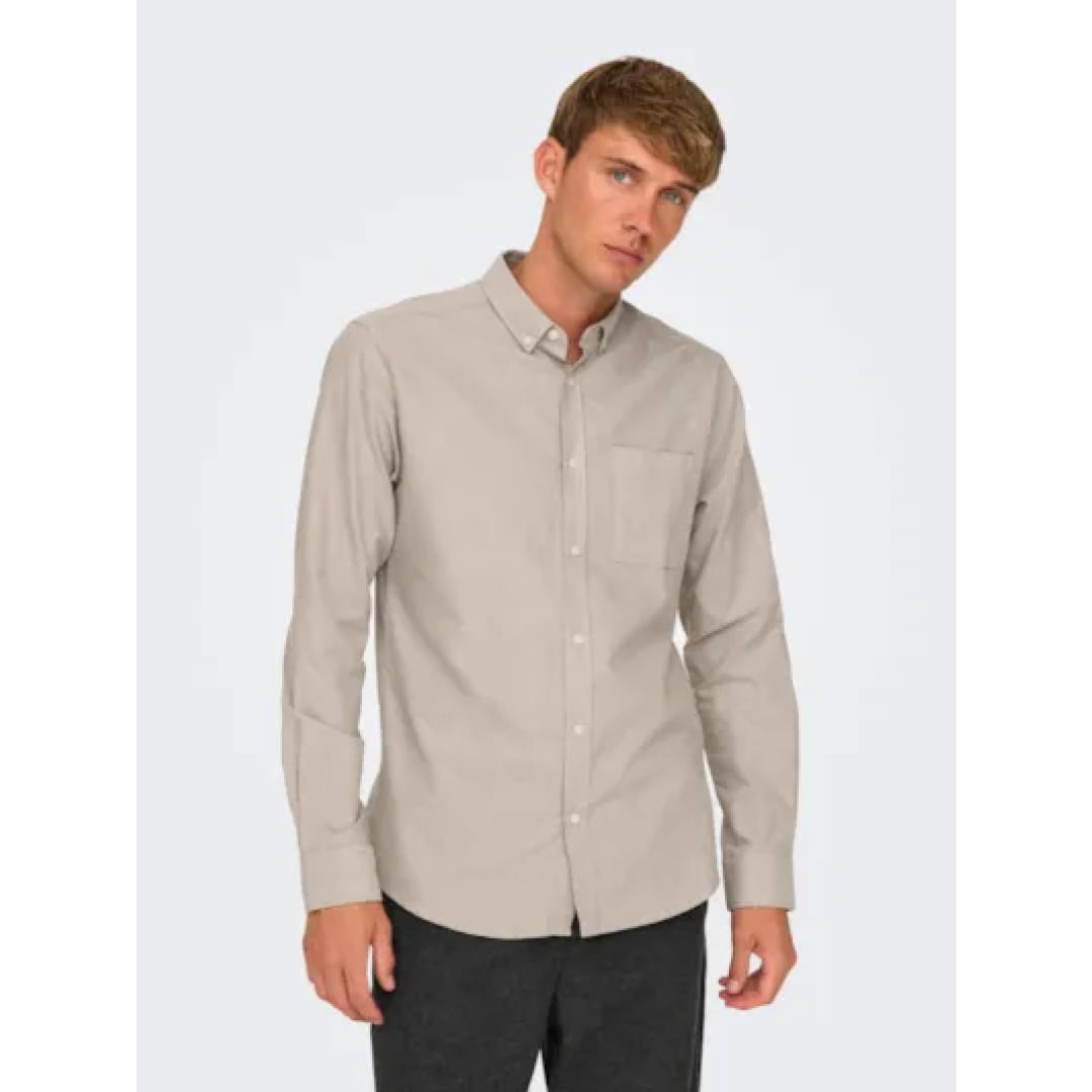 Chemise Only & Sons Onsalvaro Oxford Chinchilla