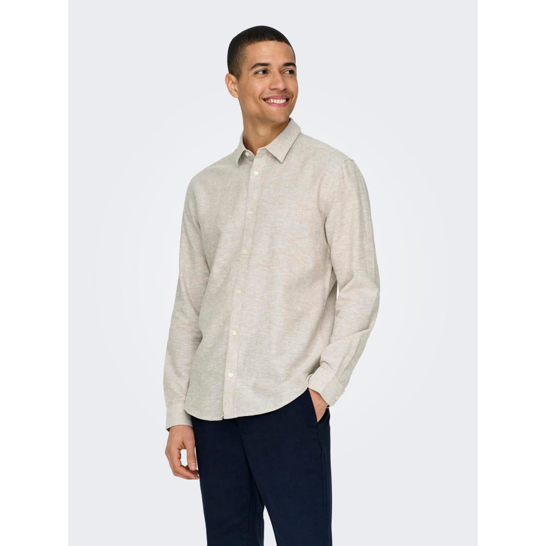 Chemise Only & Sons Onscaiden Life Linen Chinchilla