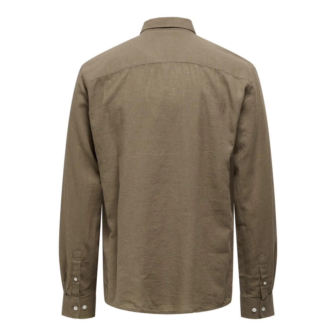 Chemise Only & Sons Onscaiden Life Solid Linen Fossil