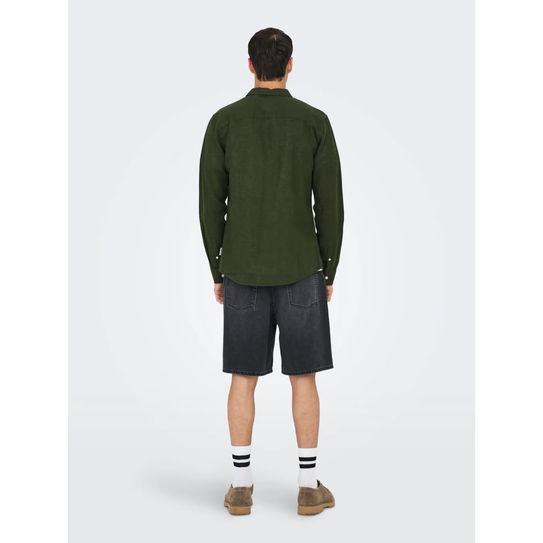 Chemise Only & Sons Onscaiden Life Solid Linen Kambaba