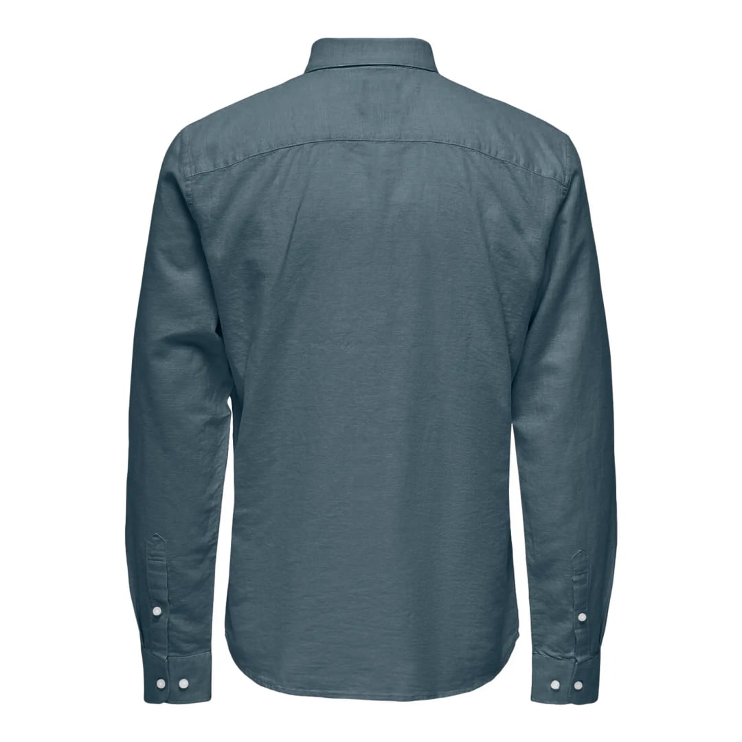 Chemise Only & Sons Onscaiden Life Solid Linen Stormy