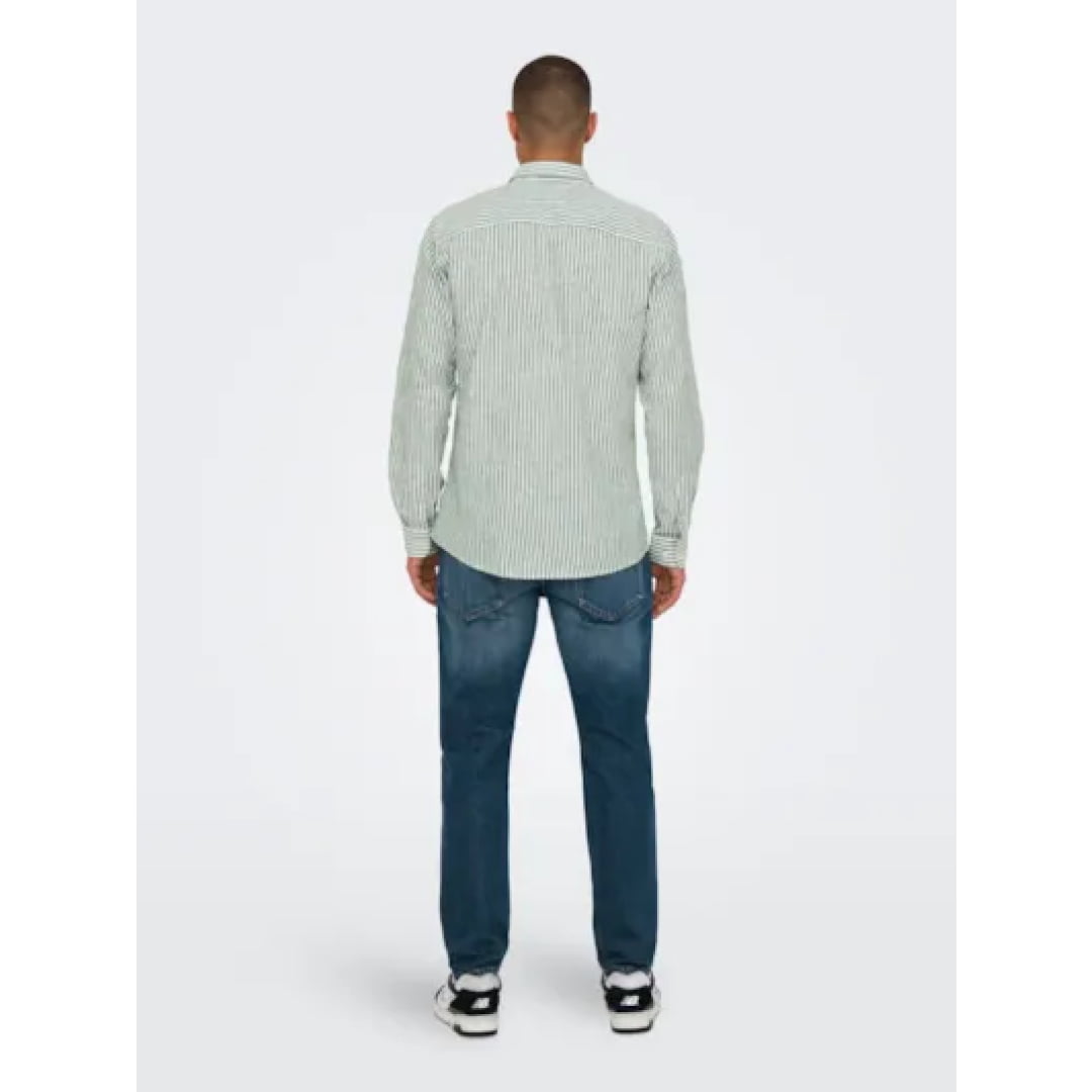 Chemise Only & Sons Onscaiden Life Stripe Linen 660 Sea