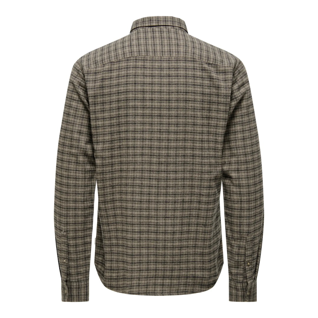 Chemise Only & Sons ONSGUDMUND LS Checked Walnut Jet Black