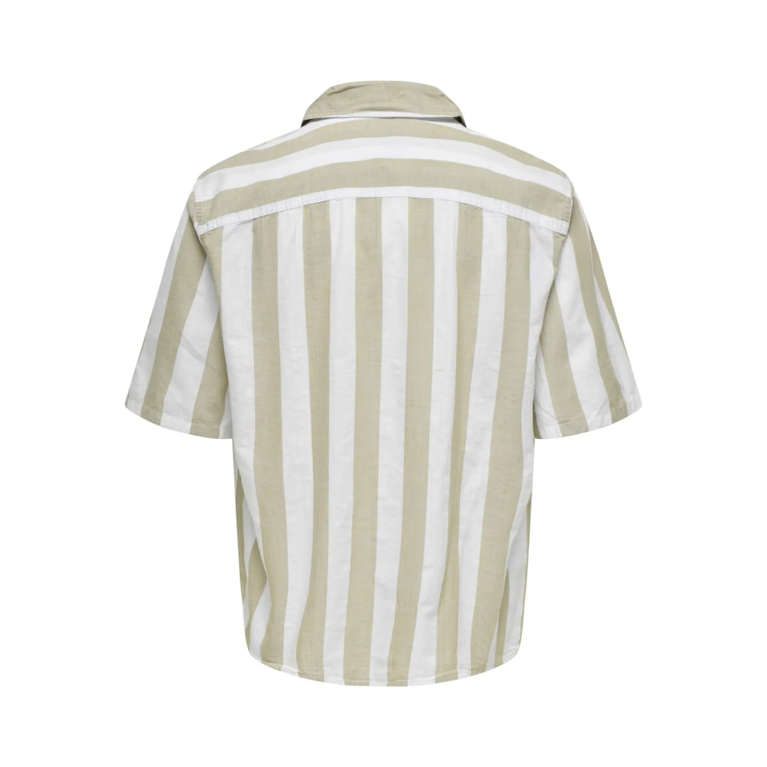 Chemise Only & sons ONSTES RLX Slub Stripe Chinchilla
