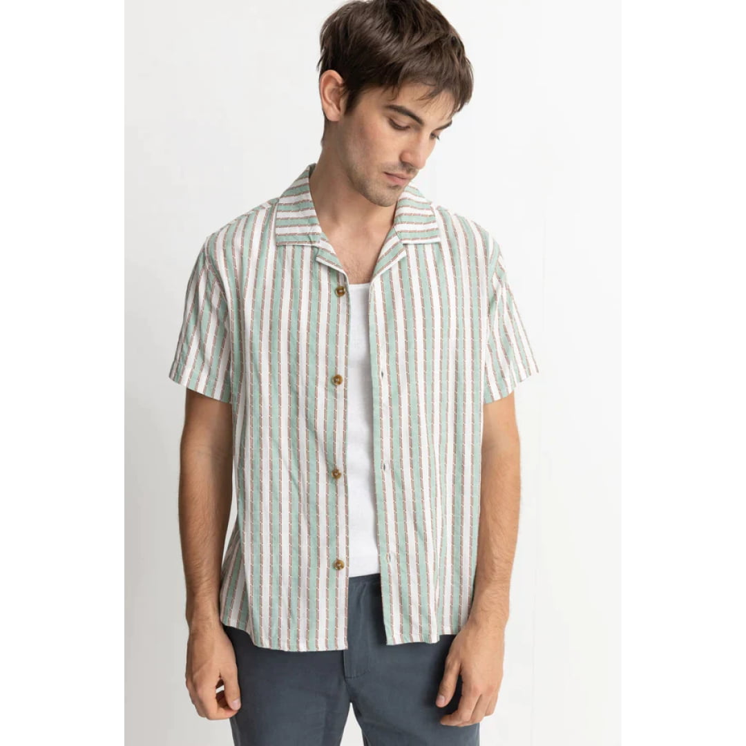 Chemise Rhythm Vacation Stripe Sea Green - Raya Paisley Ss