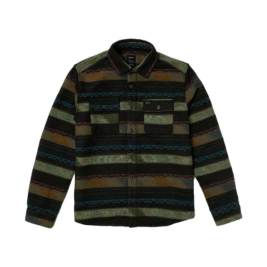 Chemise RVCA Blanket LS Red Earth - Veste Polaire Rvca Ls