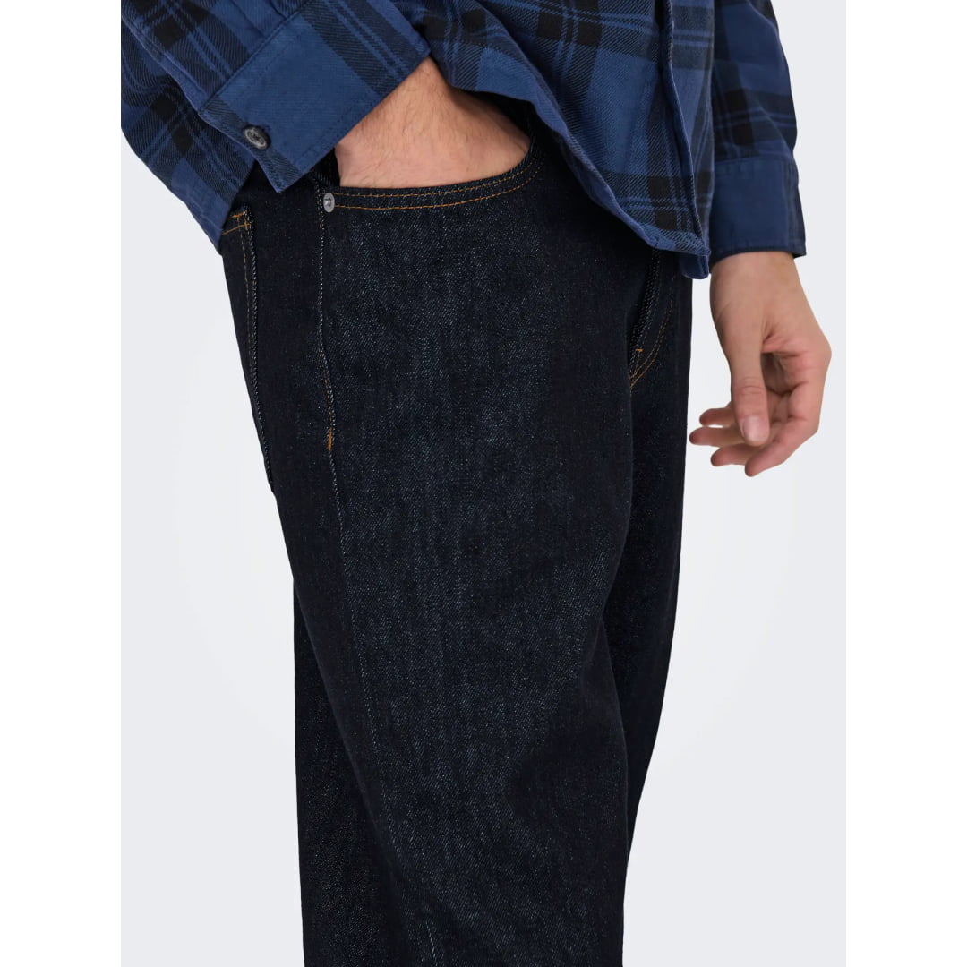 Jeans Only & Sons Onsedge Straight Rinse 4942 Tai Dark Blue