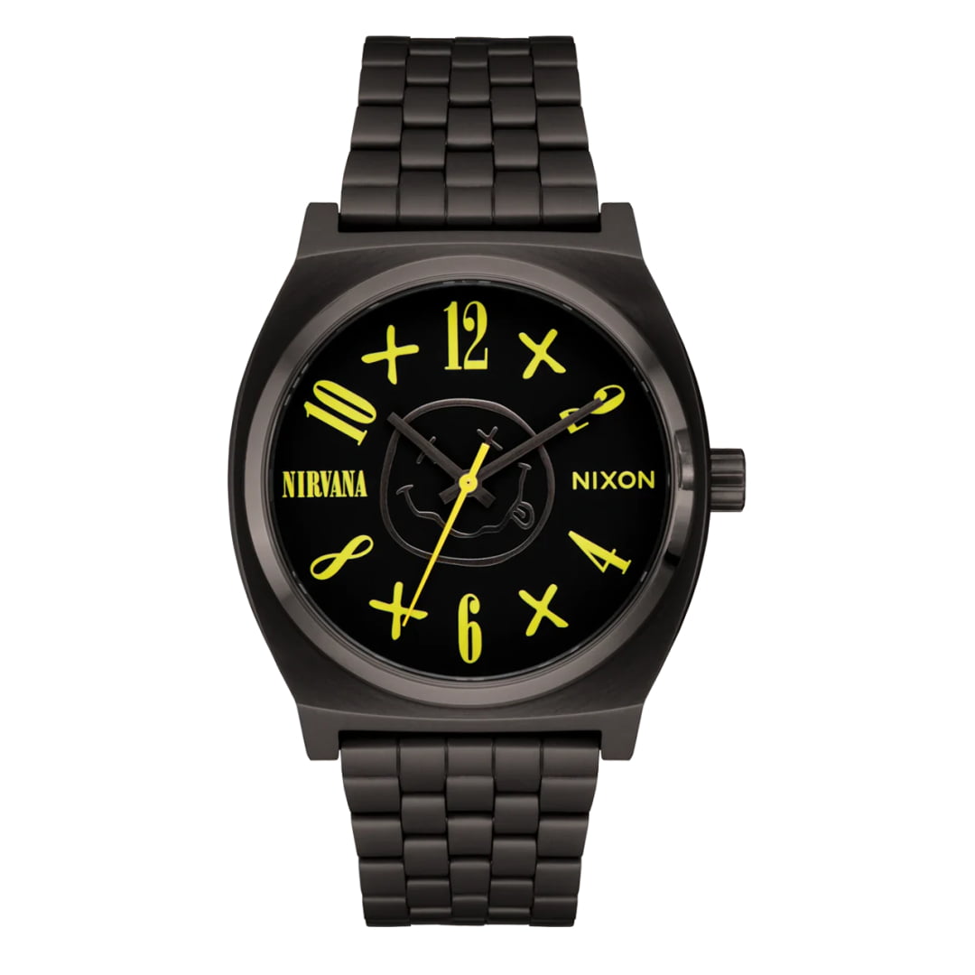 Montre Nixon Nirvana Time Teller Black Smiley Face - Unique