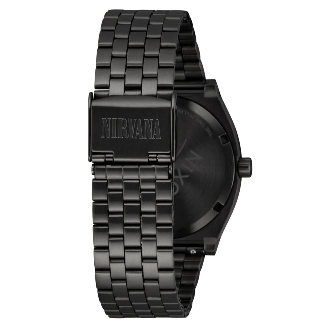 Montre Nixon Nirvana Time Teller Black Smiley Face - Unique