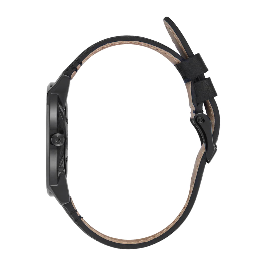 Montre Nixon Porter Leather All Black Gold - Insidshop.com