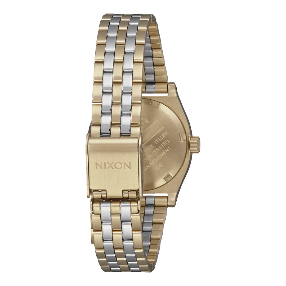Montre Nixon Small Time Teller Light Gold Silver Vintage