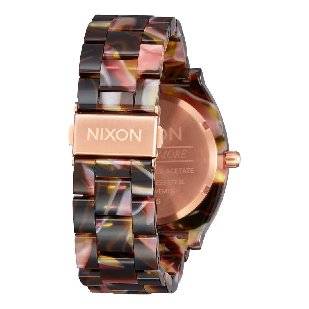 Montre Nixon Time Teller Acetate Rose Gold Pink Tortoise