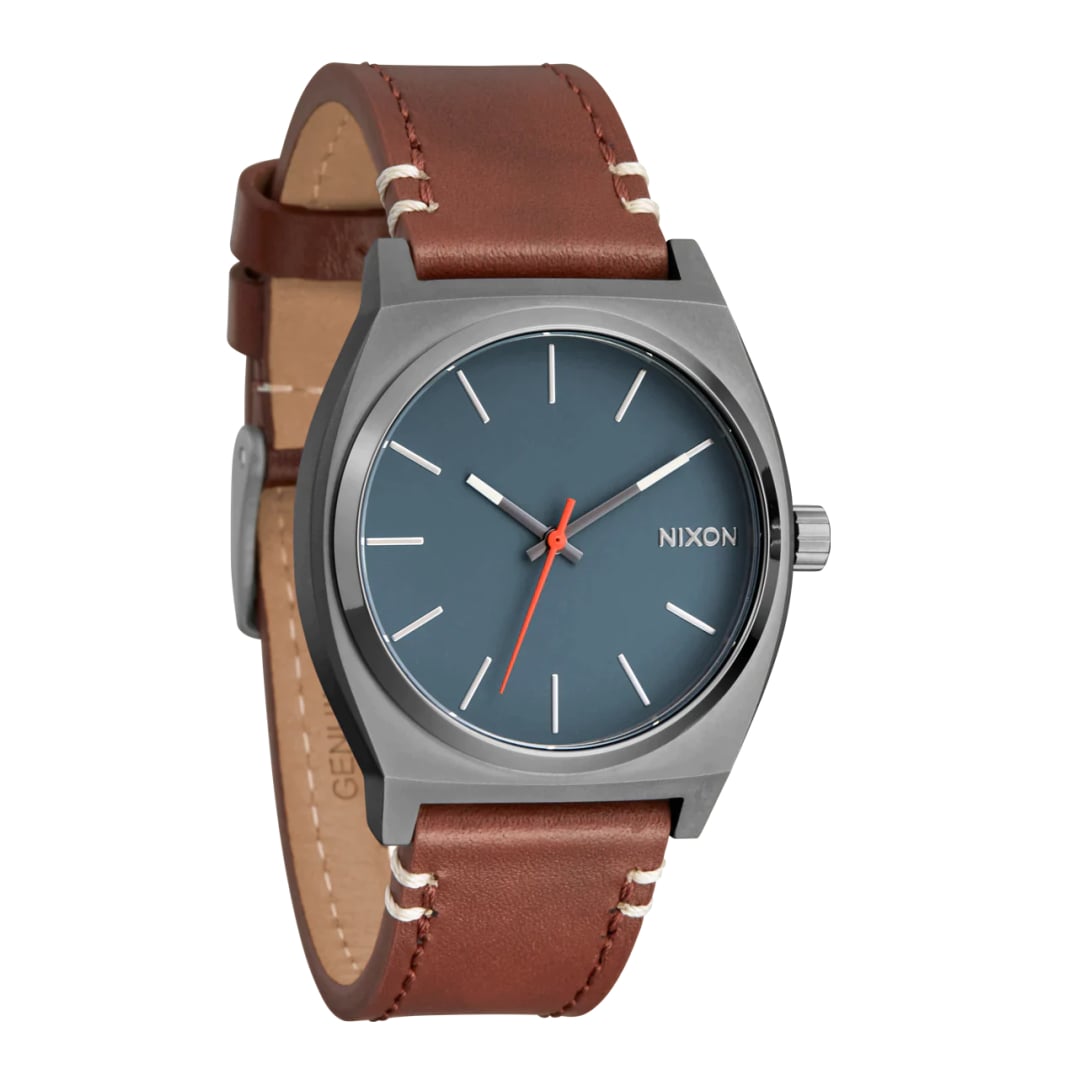 Montre Nixon Time Teller Leather Light Gunmetal Basalt