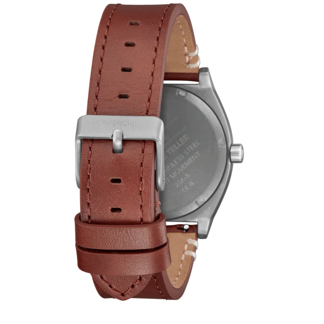 Montre Nixon Time Teller Leather Light Gunmetal Basalt