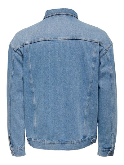 Veste en Jeans Only & Sons Onsrick Oversized Medium Blue Denim