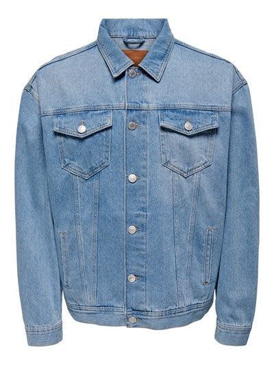 Veste en Jeans Only & Sons Onsrick Oversized Medium Blue Denim