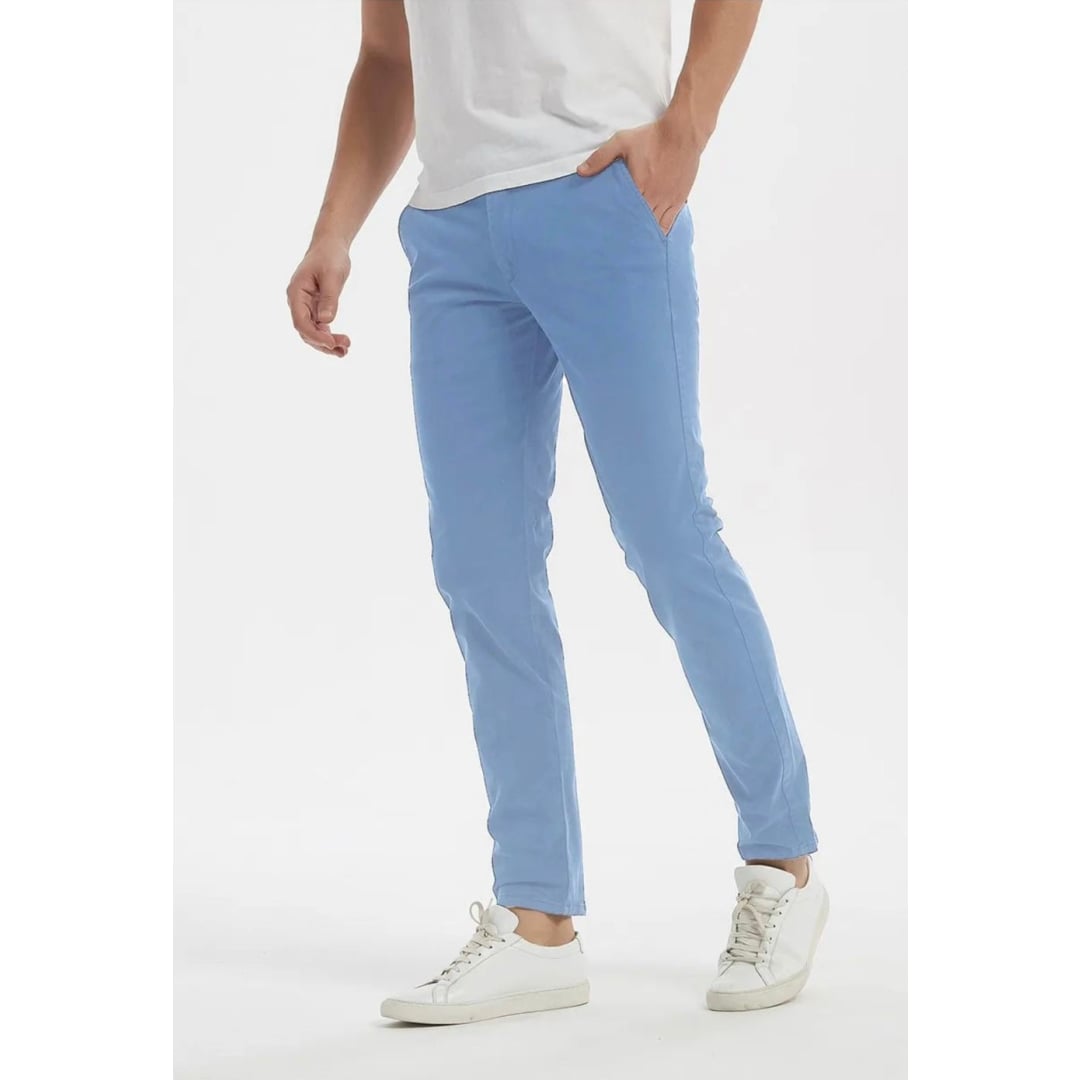 Pantalon chino homme bleu ciel online