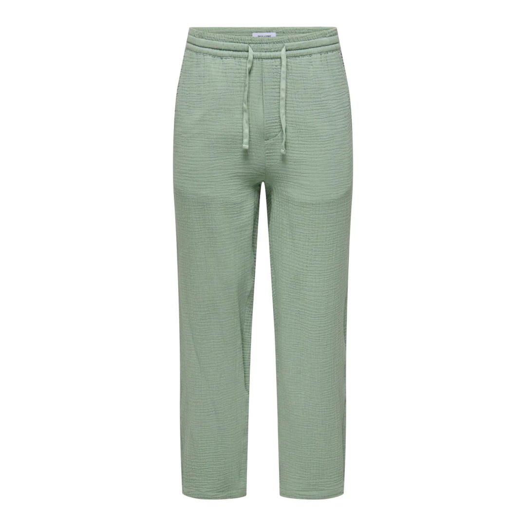 Pantalon Only & Sons Onssinus Loose 0158 Green - Ribstop