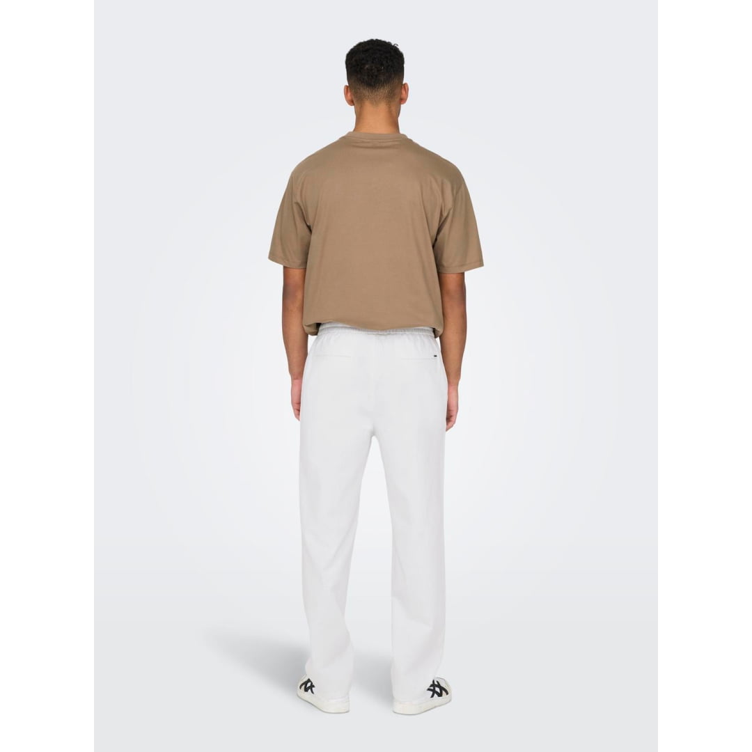 Pantalon Only & Sons Onssinus Loose 8267 Lin Bright White