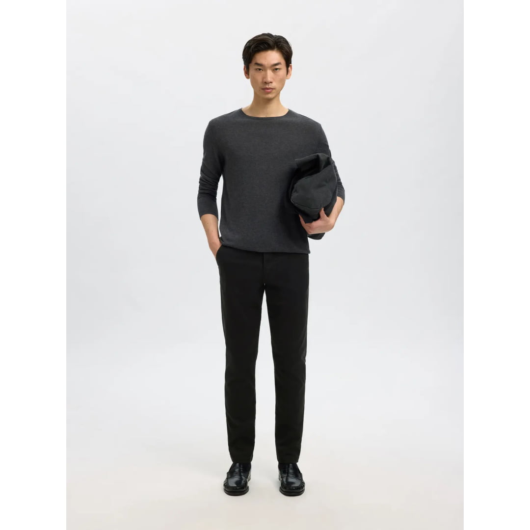 Pantalon Selected SLH175 Slim New Miles Flex Black - Slh175