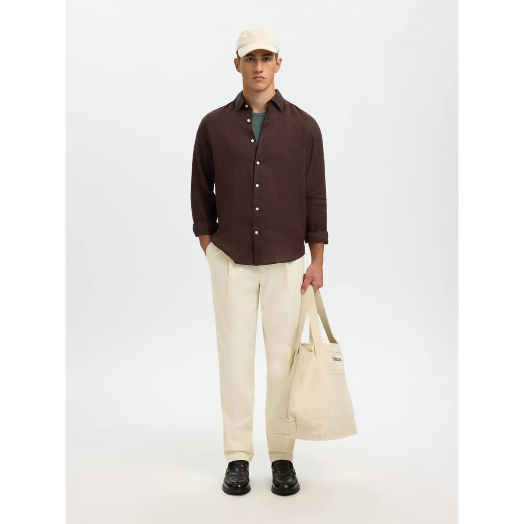 Pantalon Selected SLH190-REG Tape Leroy Pleat Jari Birch