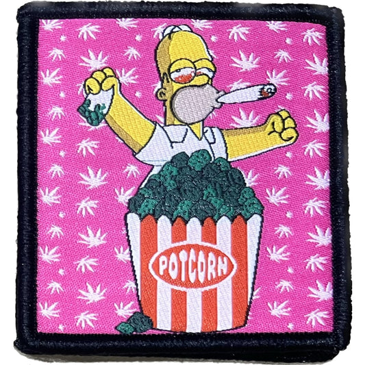 Patch Scratchy’s Homer Weed - a Esh Cheli Camo Fond Blanc -