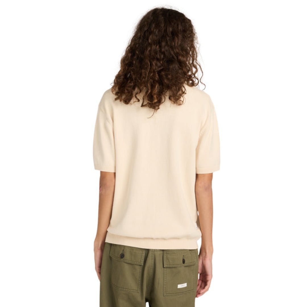 Polo Element Cotton Knit Oat Milk - Insidshop.com