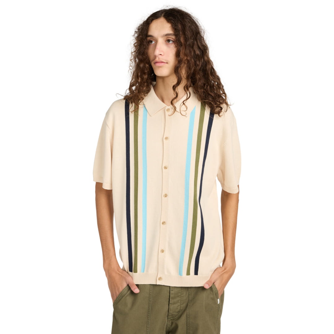 Polo Element Cotton Knit Oat Milk - Insidshop.com