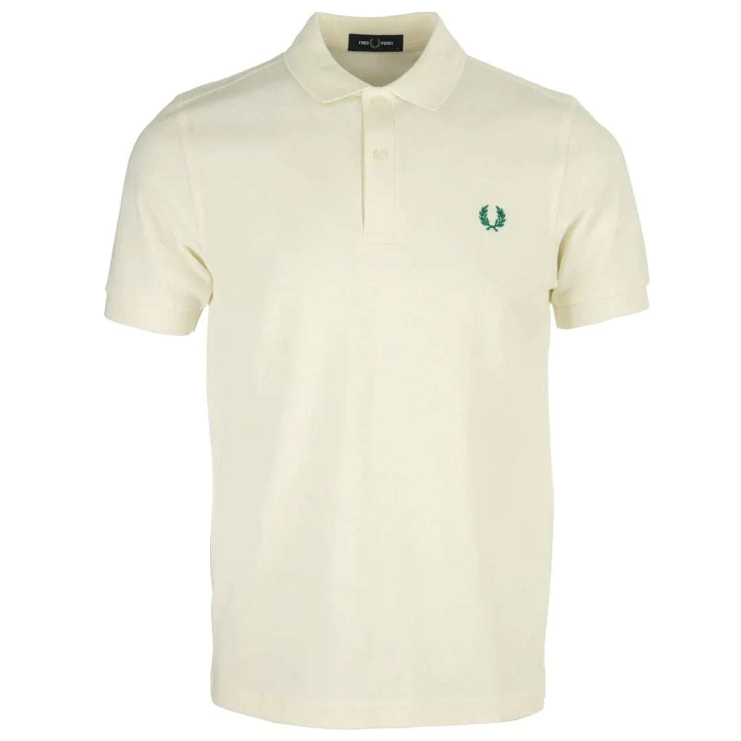 Polo Fred Perry Plain Ecru Vert - Insidshop.com