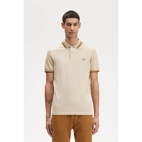 Polo Fred Perry Twin Tipped Oatmeal - Insidshop.com