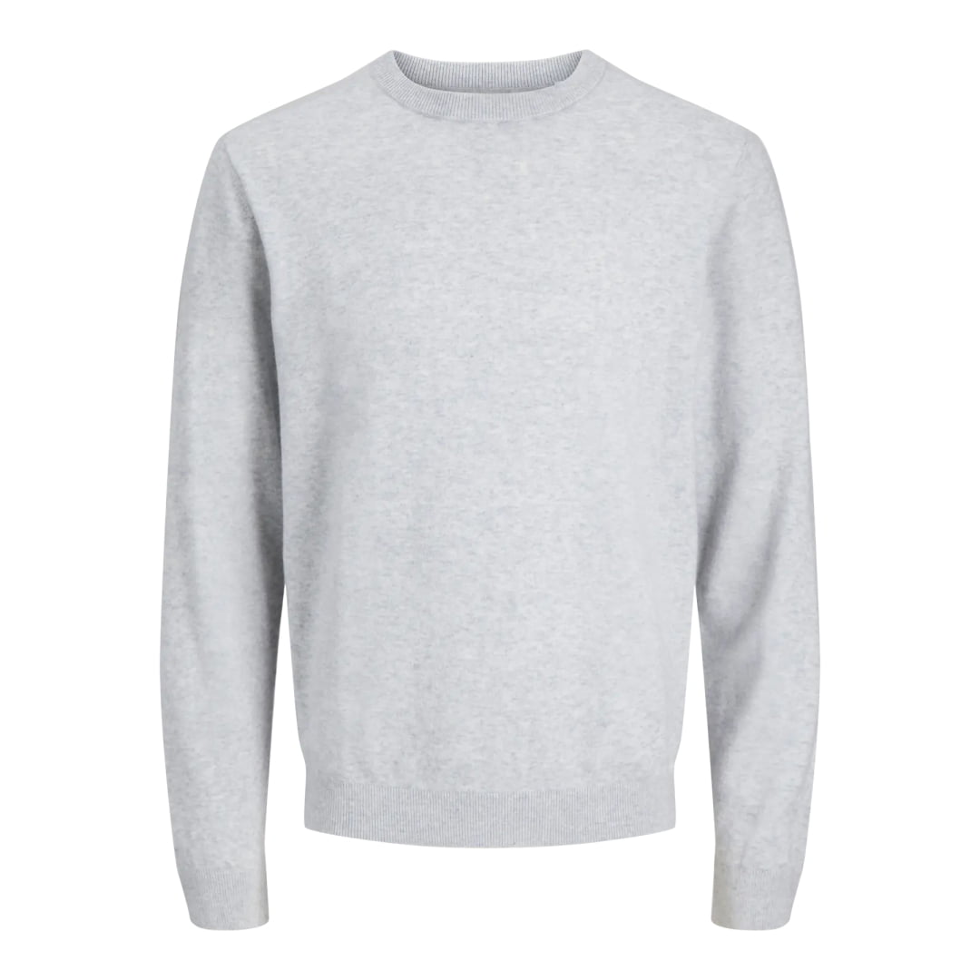 Pull Jack & Jones JJEPERFECT Wool Knit Crew Neck Light Grey