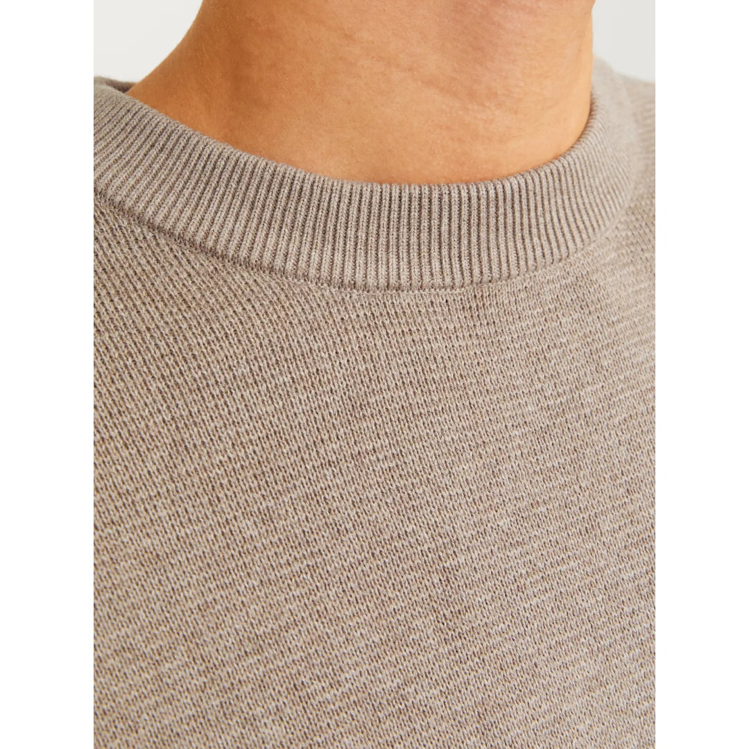 Pull Jack & Jones JPRBLAMILANO Stitch Knit Crew Greige