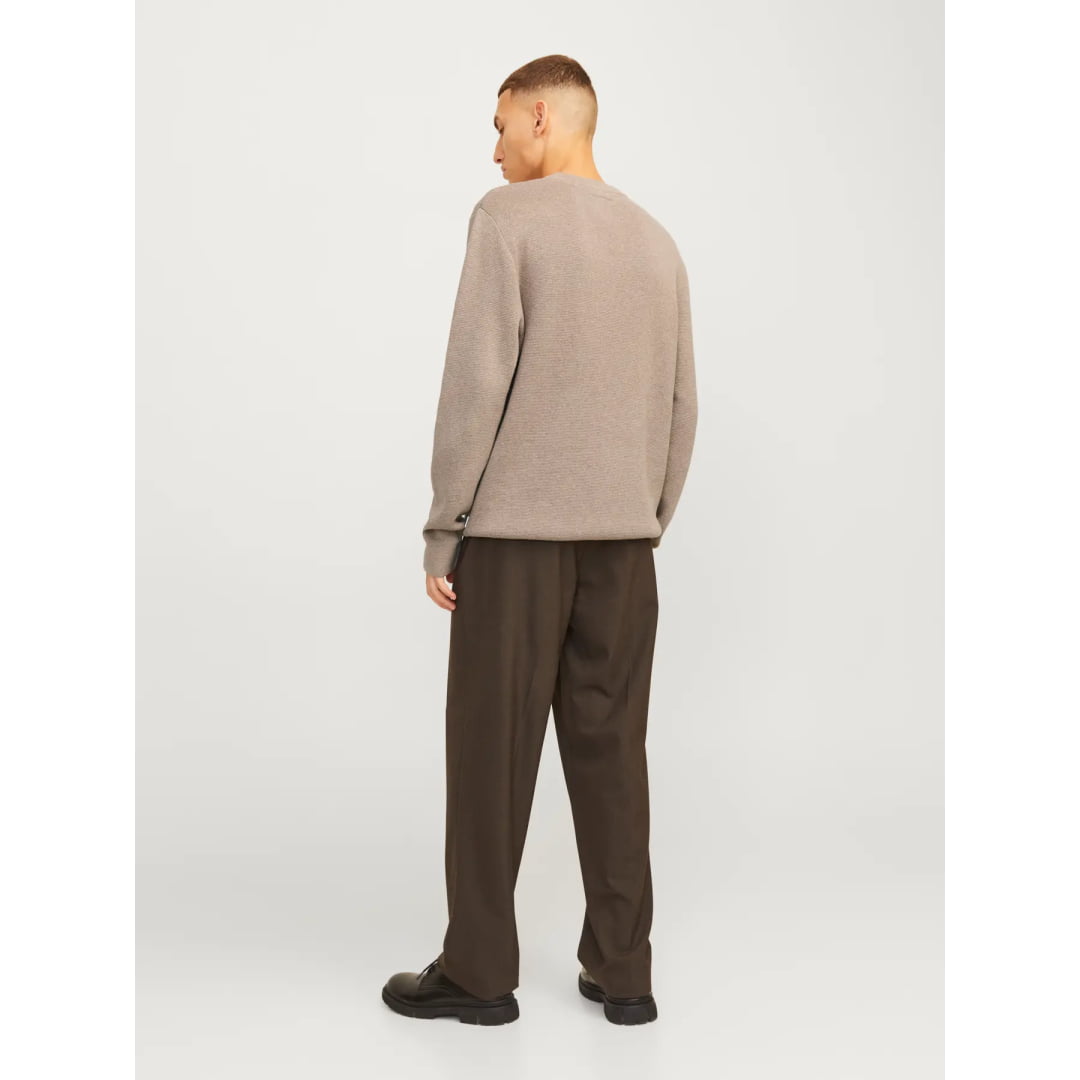 Pull Jack & Jones JPRBLAMILANO Stitch Knit Crew Greige
