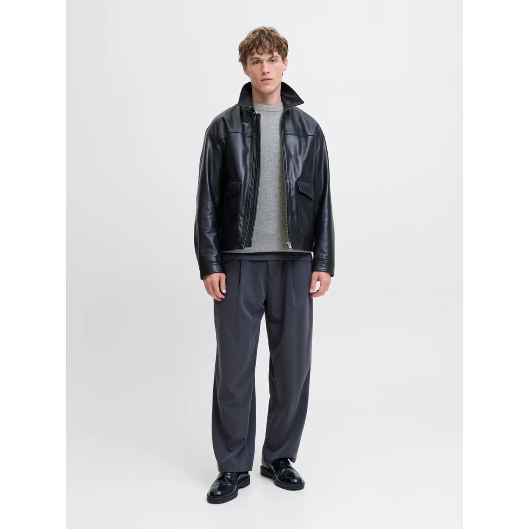 Pull Jack & Jones JPRBLULAMBSWOOL Knit Crew Medium Grey