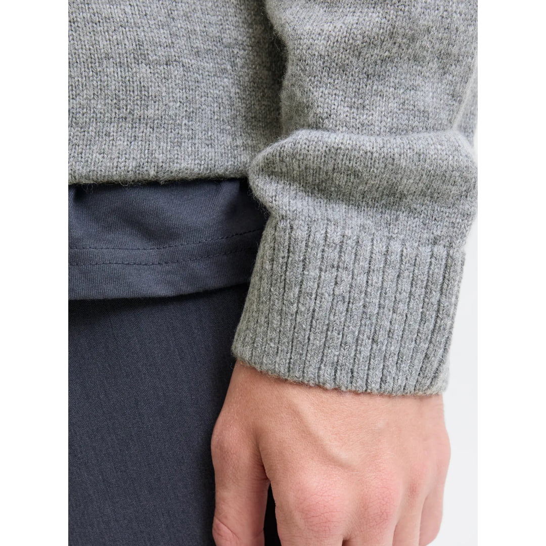 Pull Jack & Jones JPRBLULAMBSWOOL Knit Crew Medium Grey
