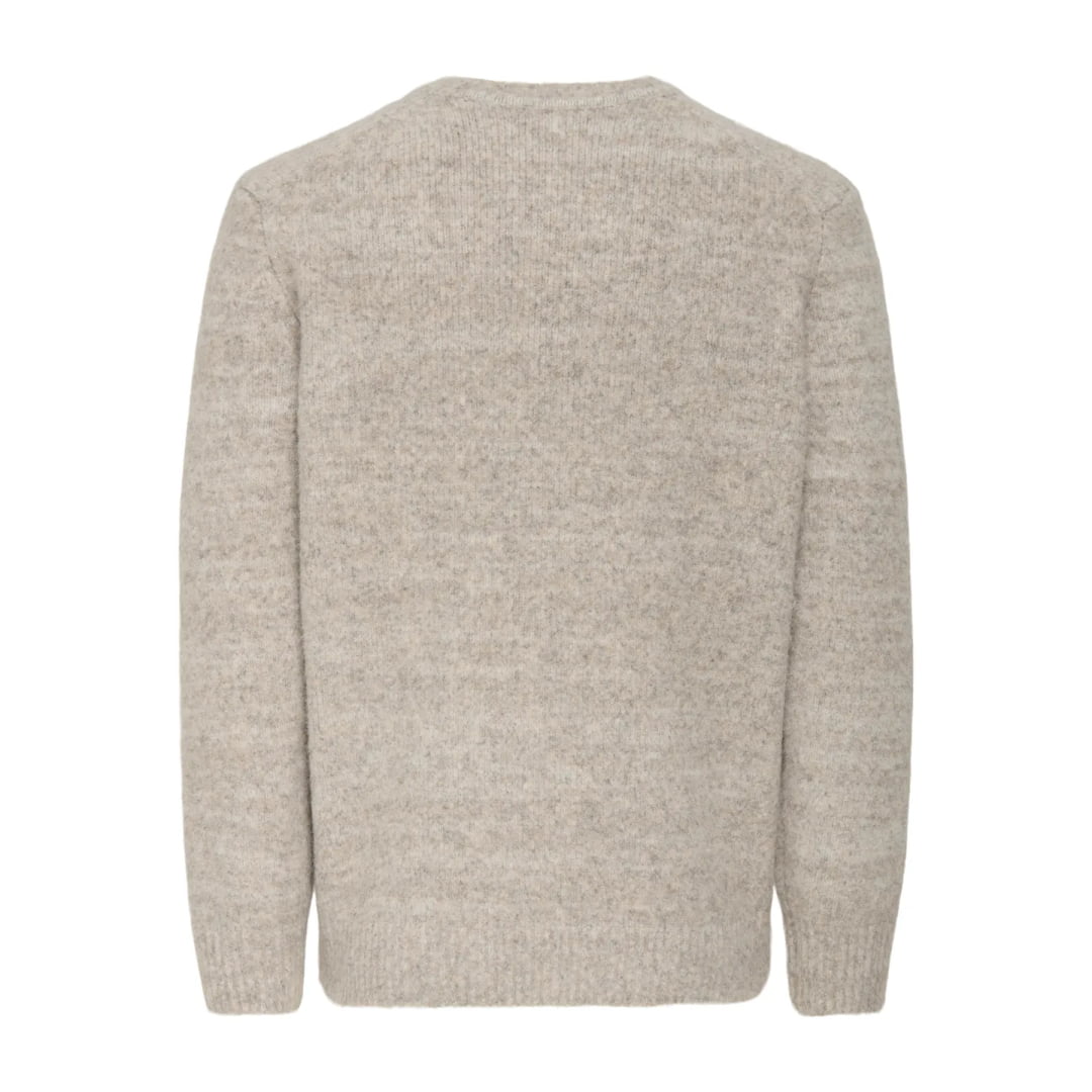 Pull Only & Sons Onsbay Reg Crew Knit Turtledove Silver