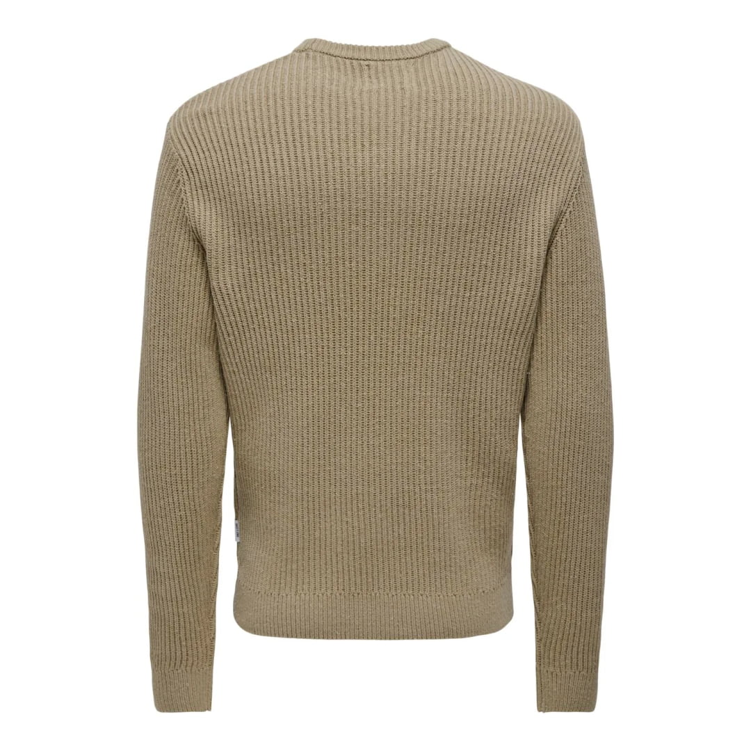 Pull Only & Sons Onsfergal Life Reg 7 Rib Crew Knit